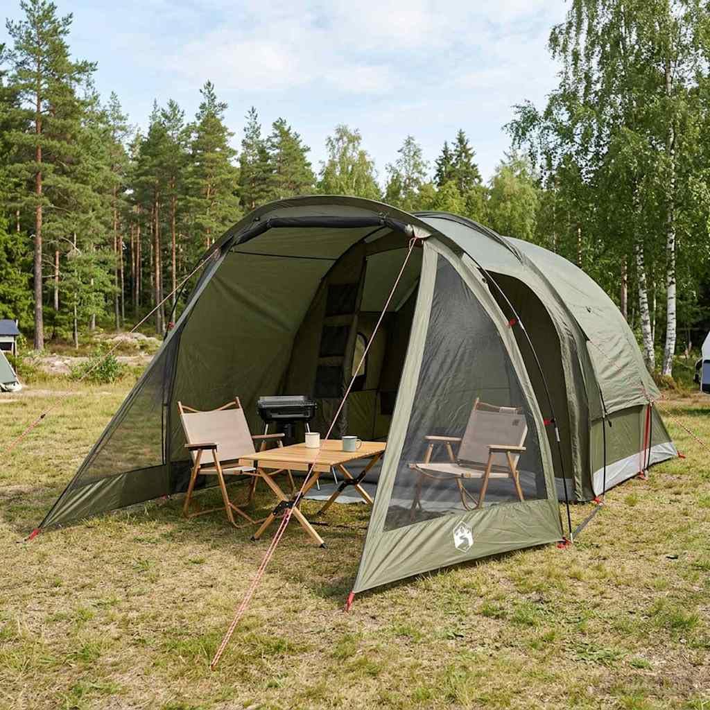 Tenda Familiare 6 Persone Verde Impermeabile