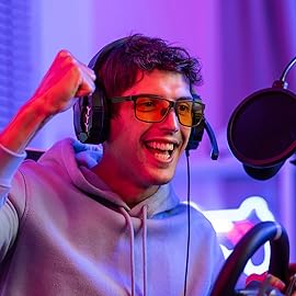 Okany Blue Light Blocking Glasses for Women Men ESports Computer Gaming Glasses Lightweight Al-Mg Metal Anti Eyestrain UV400 Lens Eye Protection Powerful Professional Screen Filter Eyeglasses