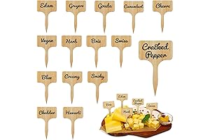 15 Reusable Natural Cheese Markers for Charcuterie Board (Charcuterie Tags)