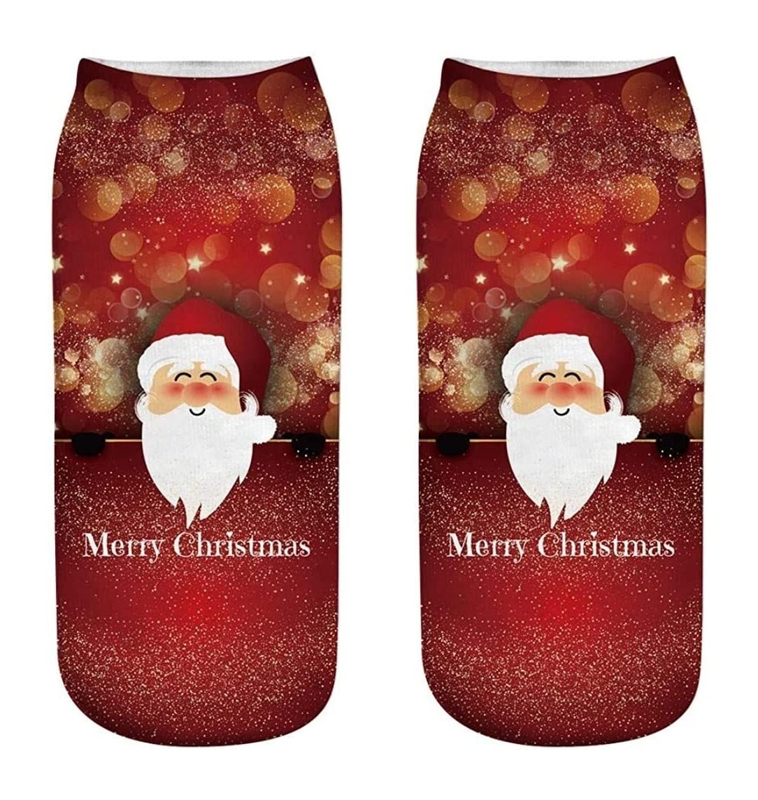 Calzini Morbidi e Termici, 4 Paia Di Calzini Di Natale Divertenti Calzini Sportivi Stampati In 3D Unisex Calzini Comodi E Carini A Taglio Basso Letto Casa Dormire