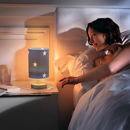 Miniatura 7 de Yuiboo Night Light American Navy Stars Table Led Lamp Aesthetic Lamps for Girls Kitchen lámparas para mesa de Noche
