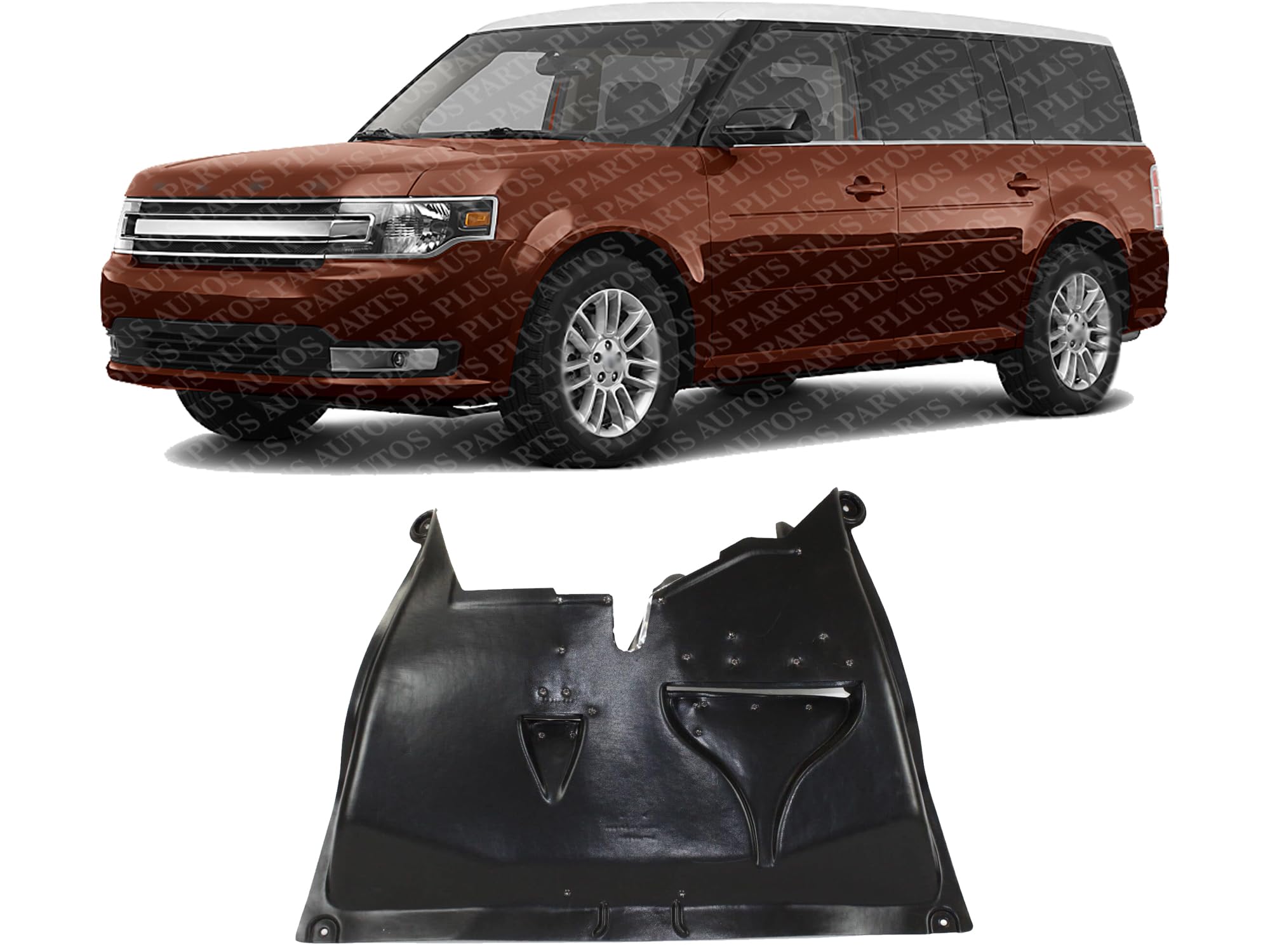 AUTOS PARTS PLUS Front Engine Splash Shield Under Cover Direct Replacement Compatible with 2010-2019 Ford Flex 2010-2019 Lincoln MKT FO1228117 DA8Z9910494B product thumbnail 2