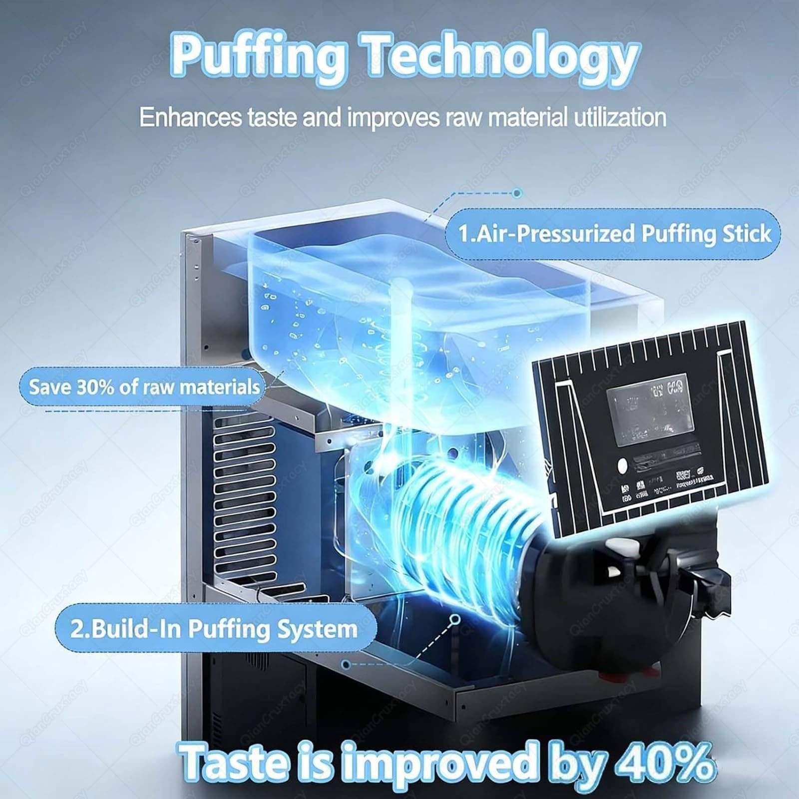 Machine à Glace Italienne pour Usage Domestique Et Commercial, Produisant 4-5 Kg/H, Nettoyage Automatique Et écran LCD, pour Petits Restaurants, Fêtes Et Desserts Quotidiens Orange