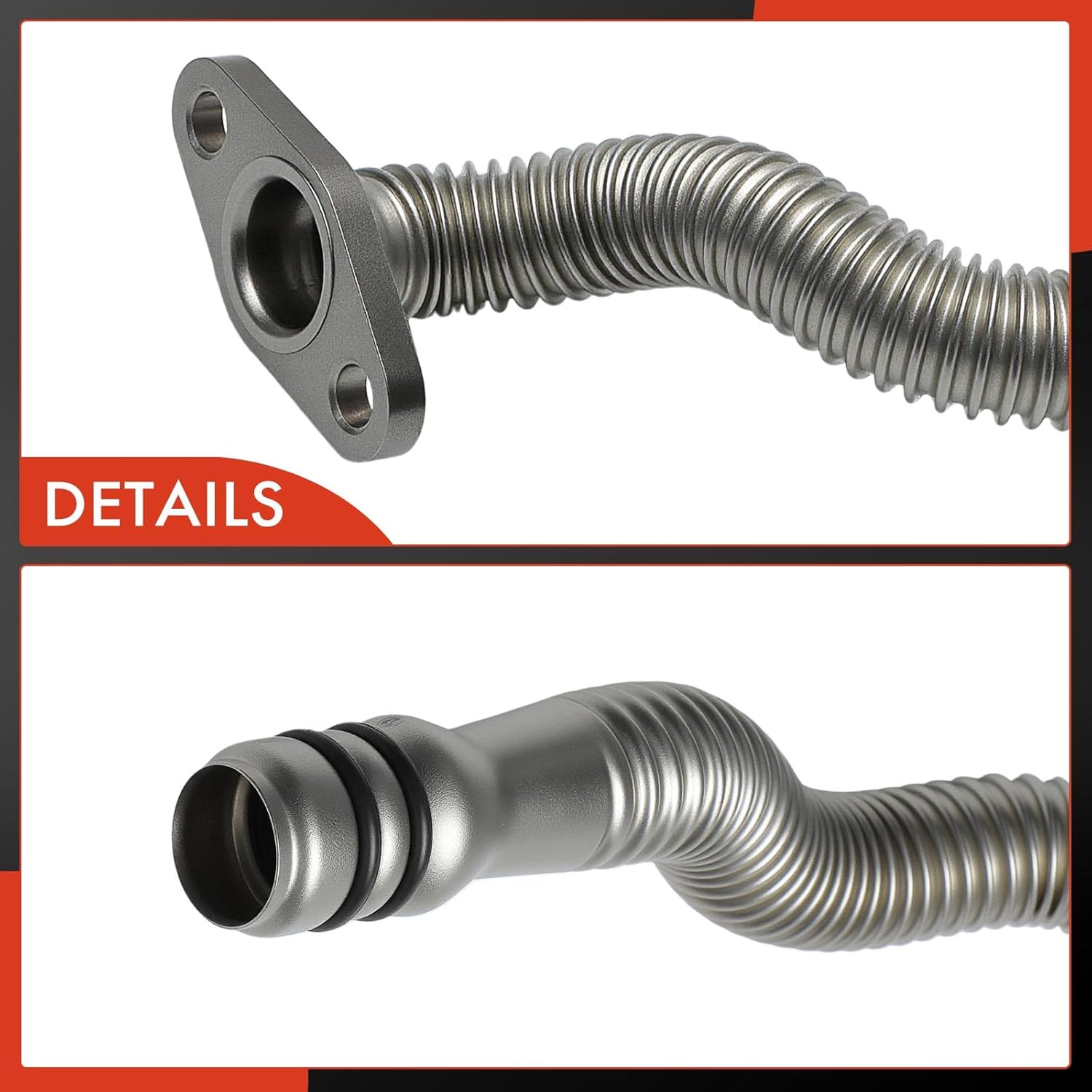 A-Premium Turbocharger Oil Return Line Compatible with Dodge Ram 2500 3500 2007-2010, Ram 4500 5500 2008-2010, Ram 4000 2010 & Ram 2500/3500/4500/5500 2011-2018, 6.7L, Return