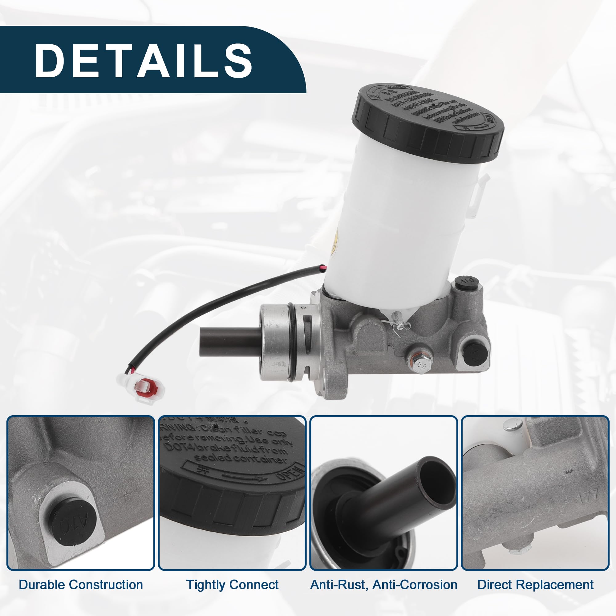 Maître-Cylindre De Frein Pour Suzuki Grand Vitara 1998-2005 Durable No.5110065D30 Compartiment Moteur Maître-Cylindre Hydraulique Avec Réservoir 1 Pièce