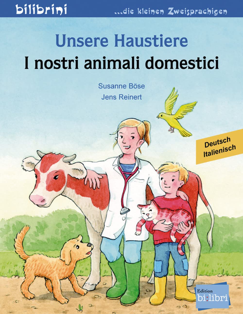 Unsere Haustiere. Kinderbuch Deutsch-Italienisch