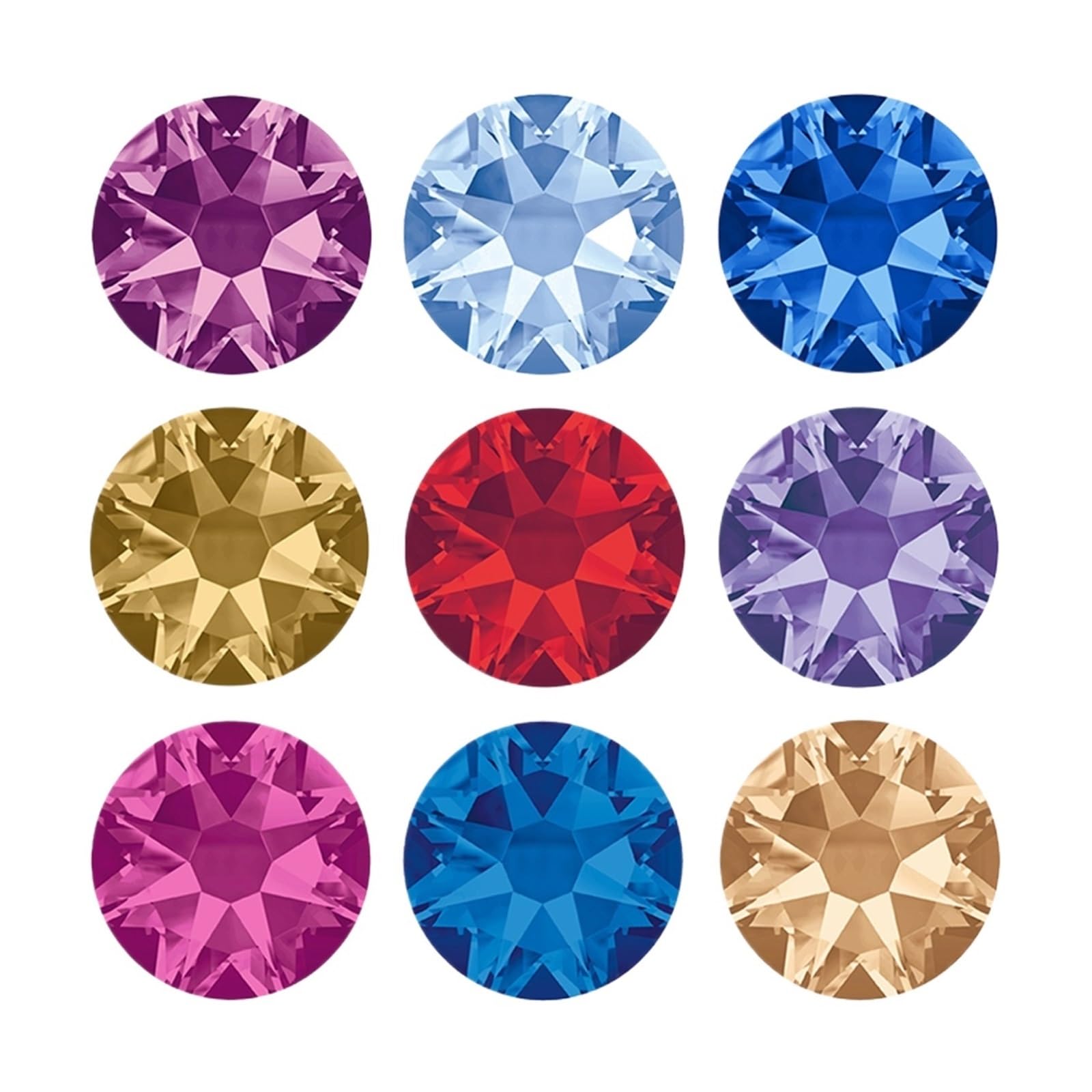 Hotfix Strass Strass fai da te senza hotfix, strass adesivi for unghie, a fondo piatto for decorazioni nail art(Capri Blue,SS20 1440Pcs)
