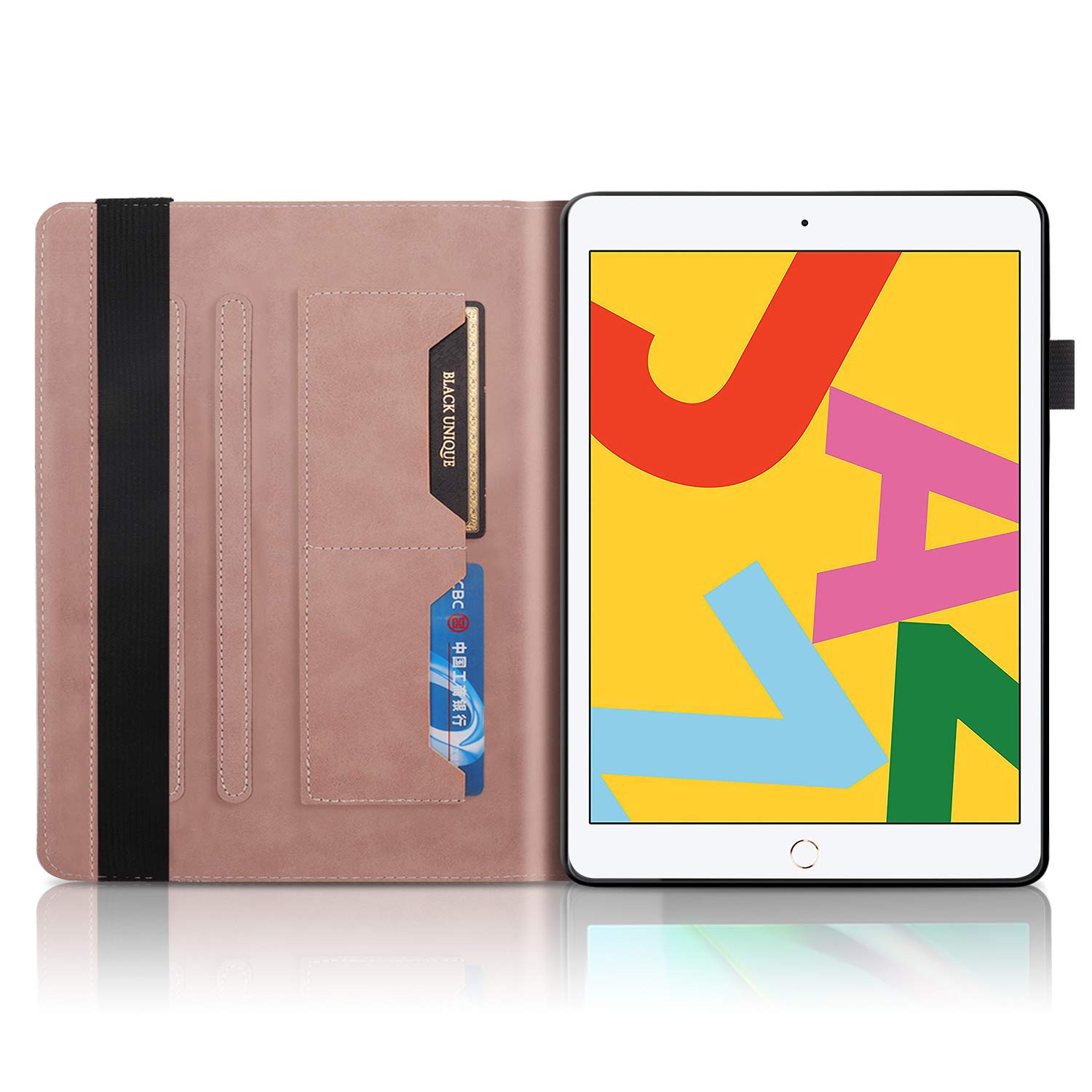 Custodia In Pelle PU Per IPad Mini 4 E Mini 5 – Con Tasca E Funzione Auto Wake/Sleep, Nero - 2