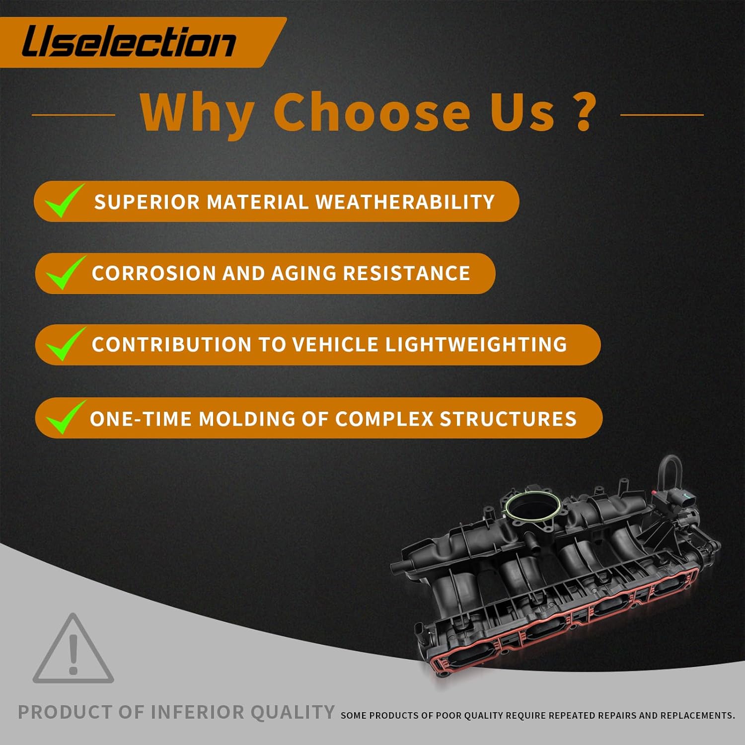 06J133201BH Engine Intake Manifold W/Solenoid Valve Gaskets & Sensor Replacement for VW Jetta EOS Passat Tiguan GTI CC Beetle A3 TT Q3 2.0 TSI 06J133185DE 06J133201AS 06J133201BD 06J133201AL