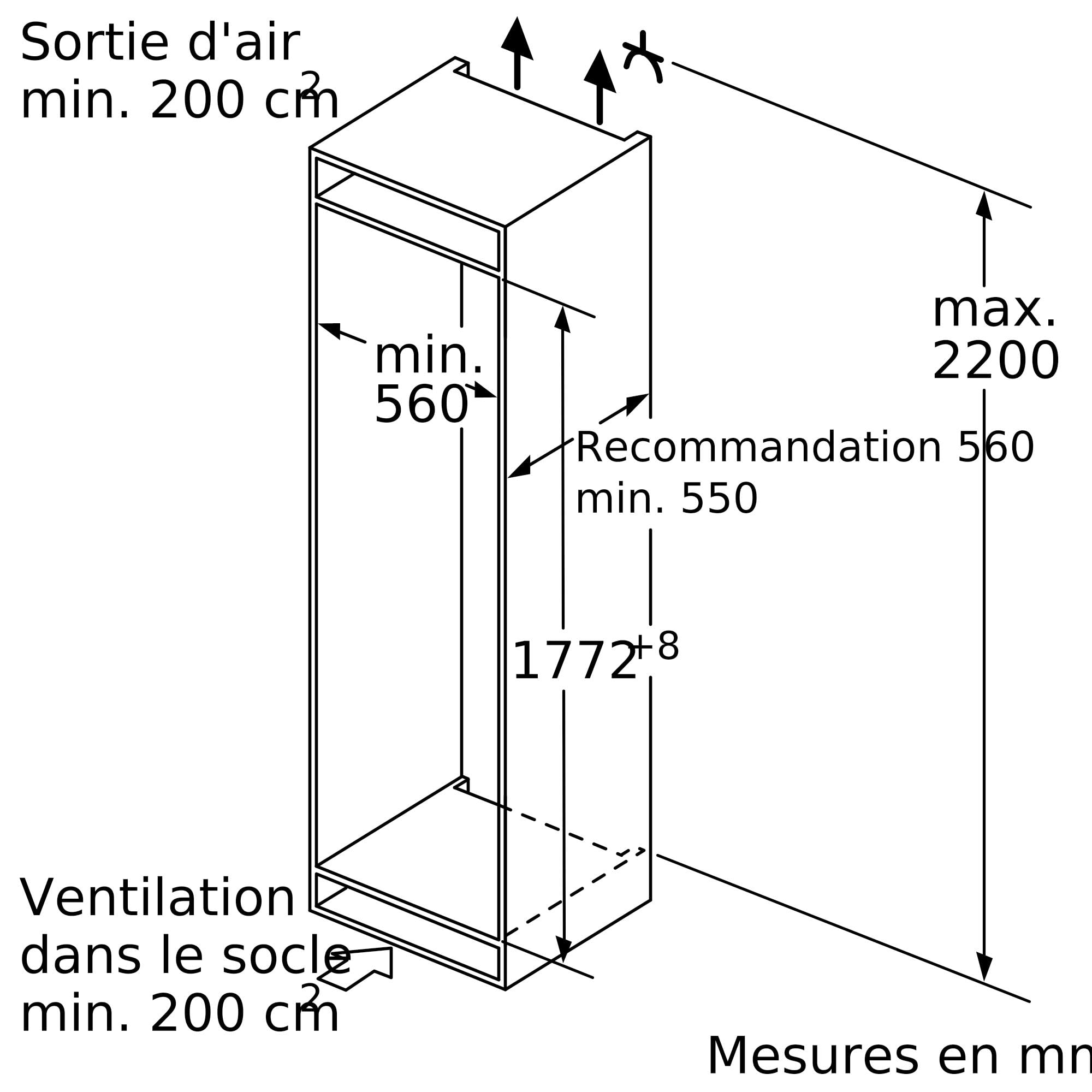 Bosch GIN81VEE0 Série 4 - Congélateur armoire, encastrable, 5 tiroirs