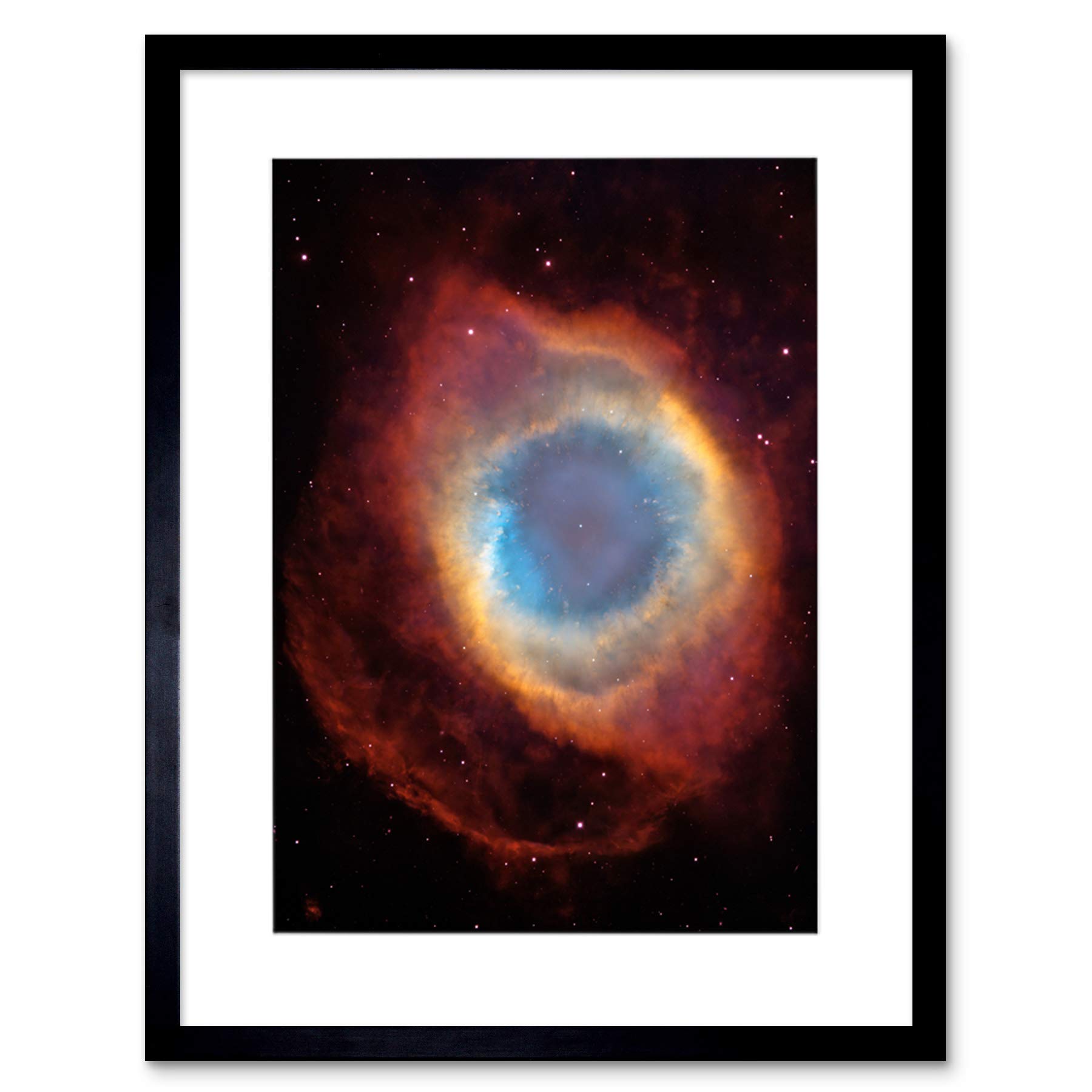Wee Blue Coo Hubble Space Telescope View Of The Helix Nebula Framed Wall Art Print