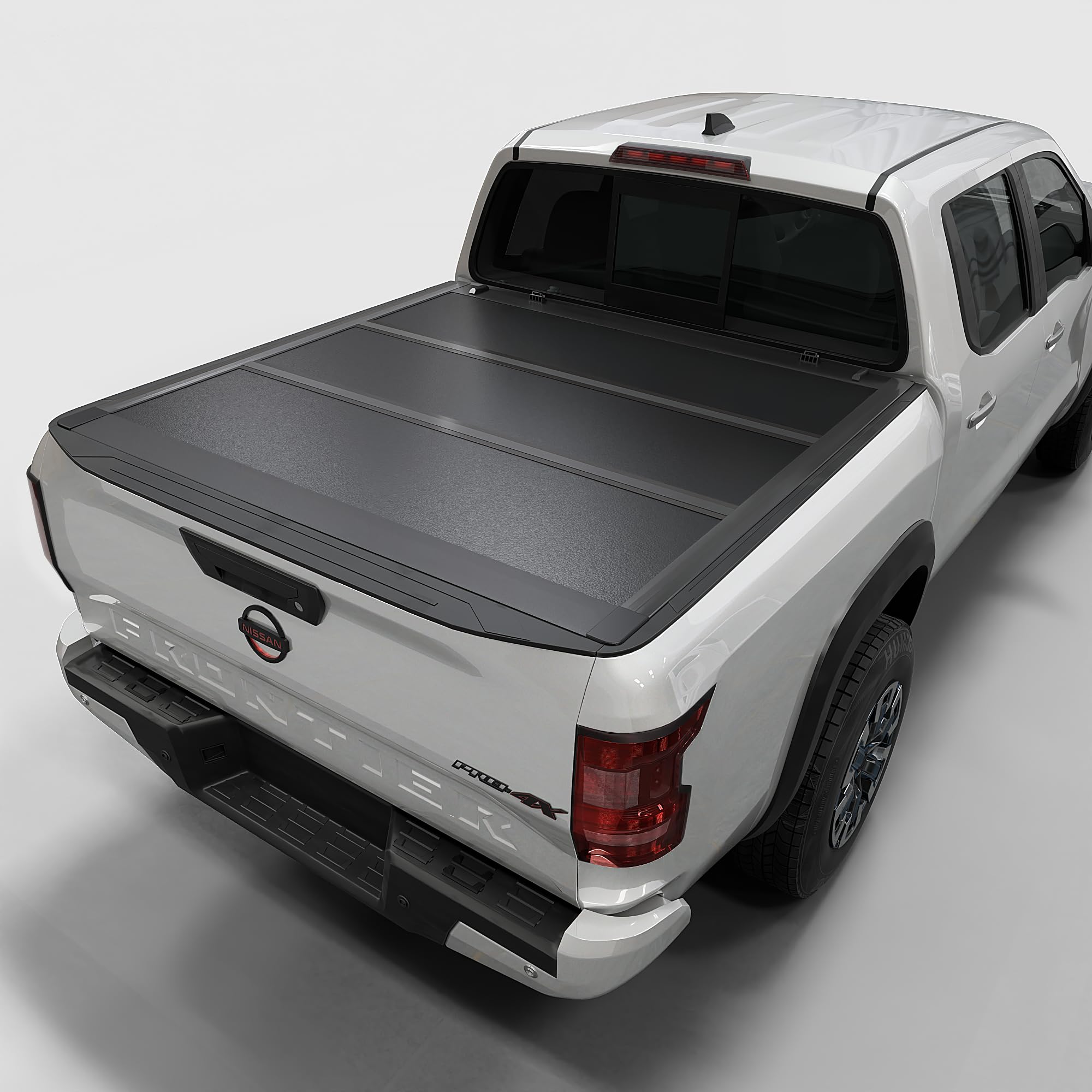 Toptiny Low Profile Hard Folding Truck Bed Tonneau Cover Fits 2005-2021 Nissan Frontier 5' Bed (60")