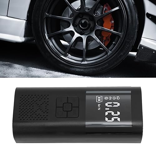 Miniatura 4 de Compresor de aire portátil, operación simple, bomba de aire eléctrica eficiente DC 12 V para automóvil, bicicleta, motocicleta (6000 mAh)