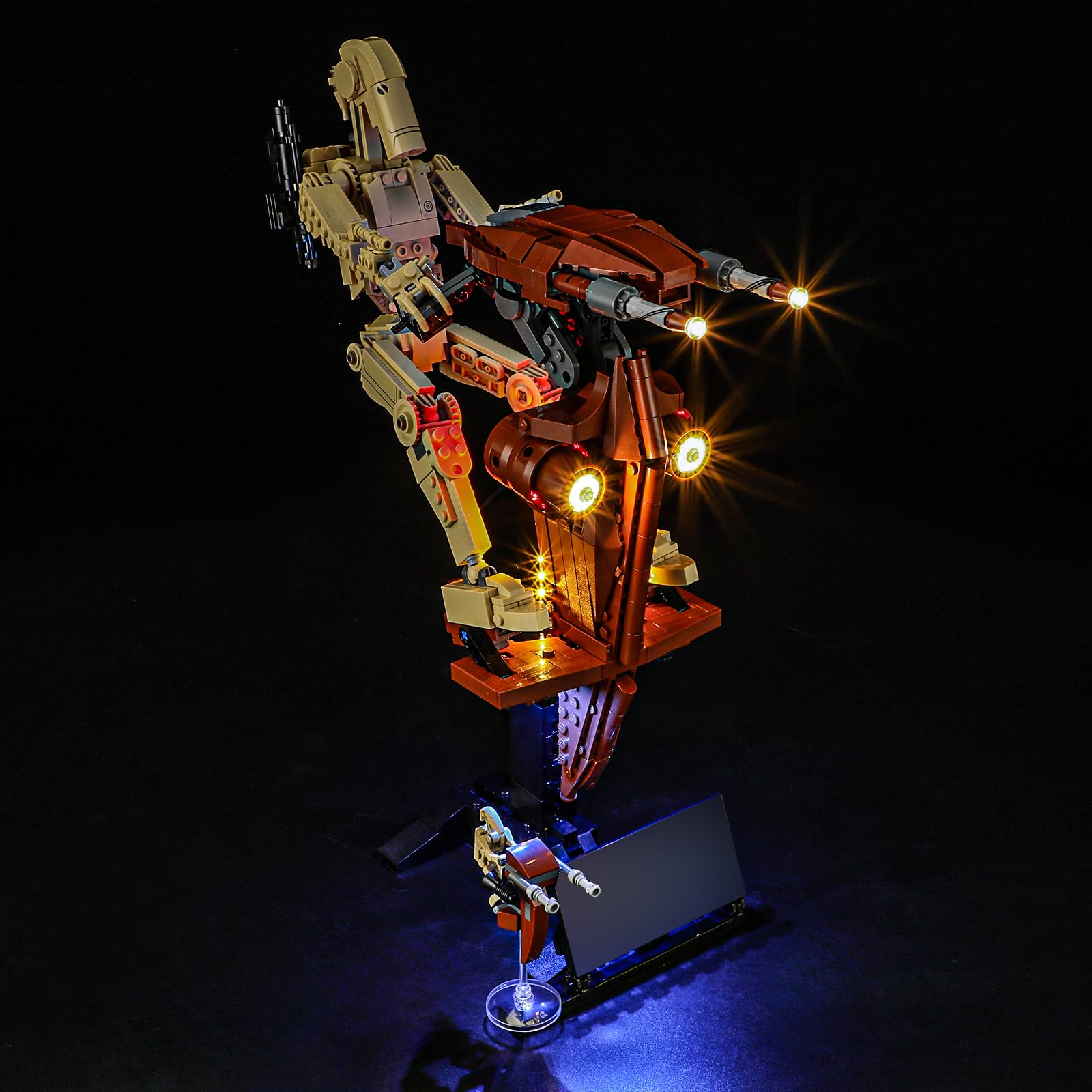 GEAMENT LED Light Kit Compatible with LEGO Battle Droid with STAP Building Blocks Model