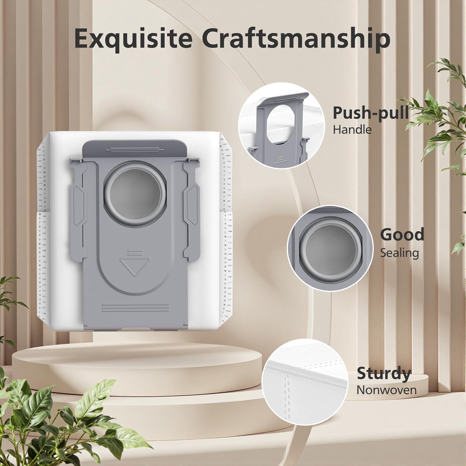 12 Pack Dust Bags for QV 35A/ Qrevo S5V/ Q10 S5+/ Saros 10R/ Qrevo S/Qrevo Master/Qrevo Edge S5A/ QV 35S/ S8Max Ultra/ S8MaxV Ultra/Qrevo Slim/Q Revo/ Q10 X5+ Robot Vacuum, 2.7L Large Capacity - Image 5