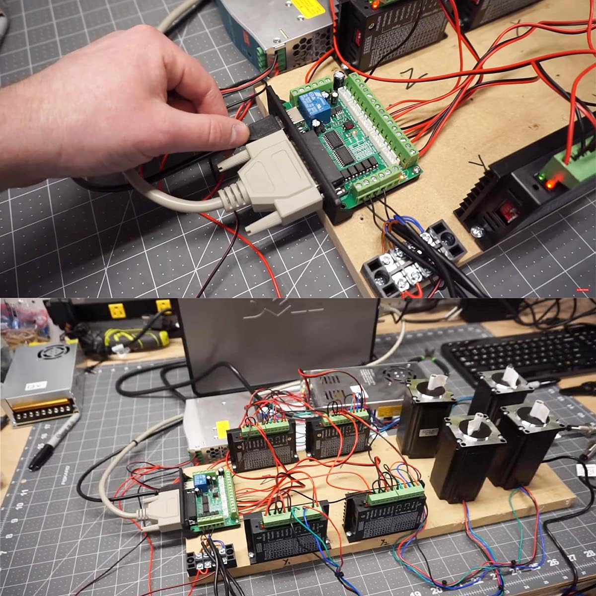Example of a real-world CNC setup using the breakout board