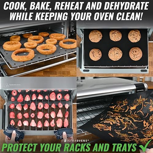 Miniatura 2 de INFRAOVENS Alfombrillas reutilizables compatibles con Ninja Foodi SP101 SP201 SP301 SP351, revestimientos para horno tostador, accesorios para horno