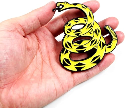 Miniatura 2 de Dsycar Emblema de metal 3D Don't Tread on Me para automóvil, bandera de Gadsden, emblema de serpiente, emblema de automóvil, camión, parachoques y