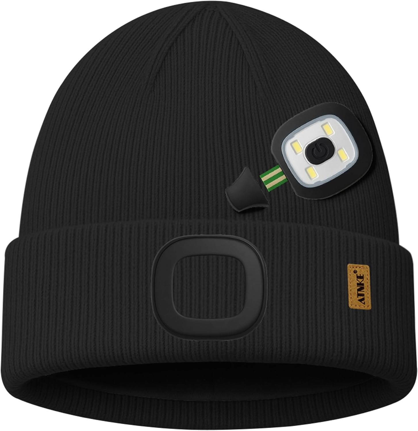 ATNKE Kids LED Lighted Lined Fleece Beanie Hat, USB Rechargeable 4 LED Run Headlamp Bright Cap Gifts for Boys and Girls - Image 3