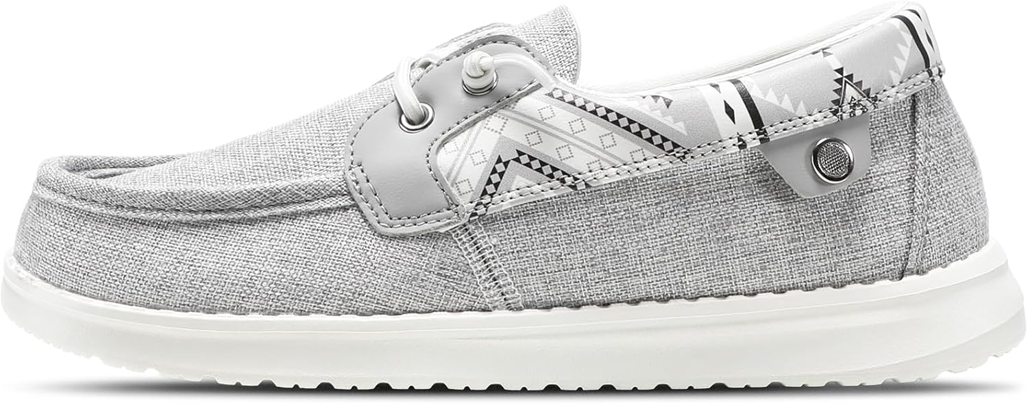 STQ Women's Boat Shoes with Orthopedic Insole Slip On Business Casual Shoe for Plantar Fasciitis Lightweight Canvas Loafer - Image 9