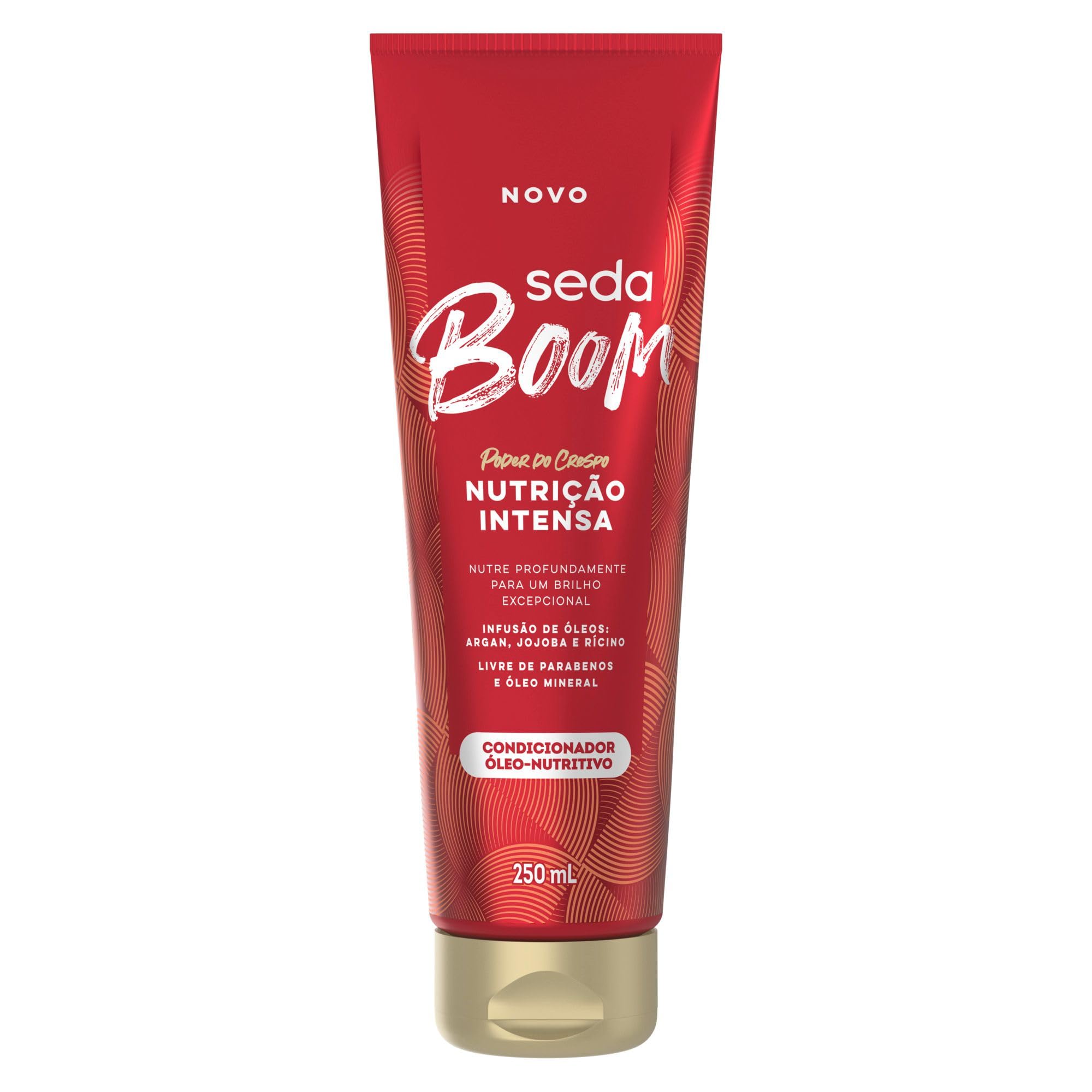 Embalagem frontal do Condicionador Seda Boom Nutrição Intensa 250ml