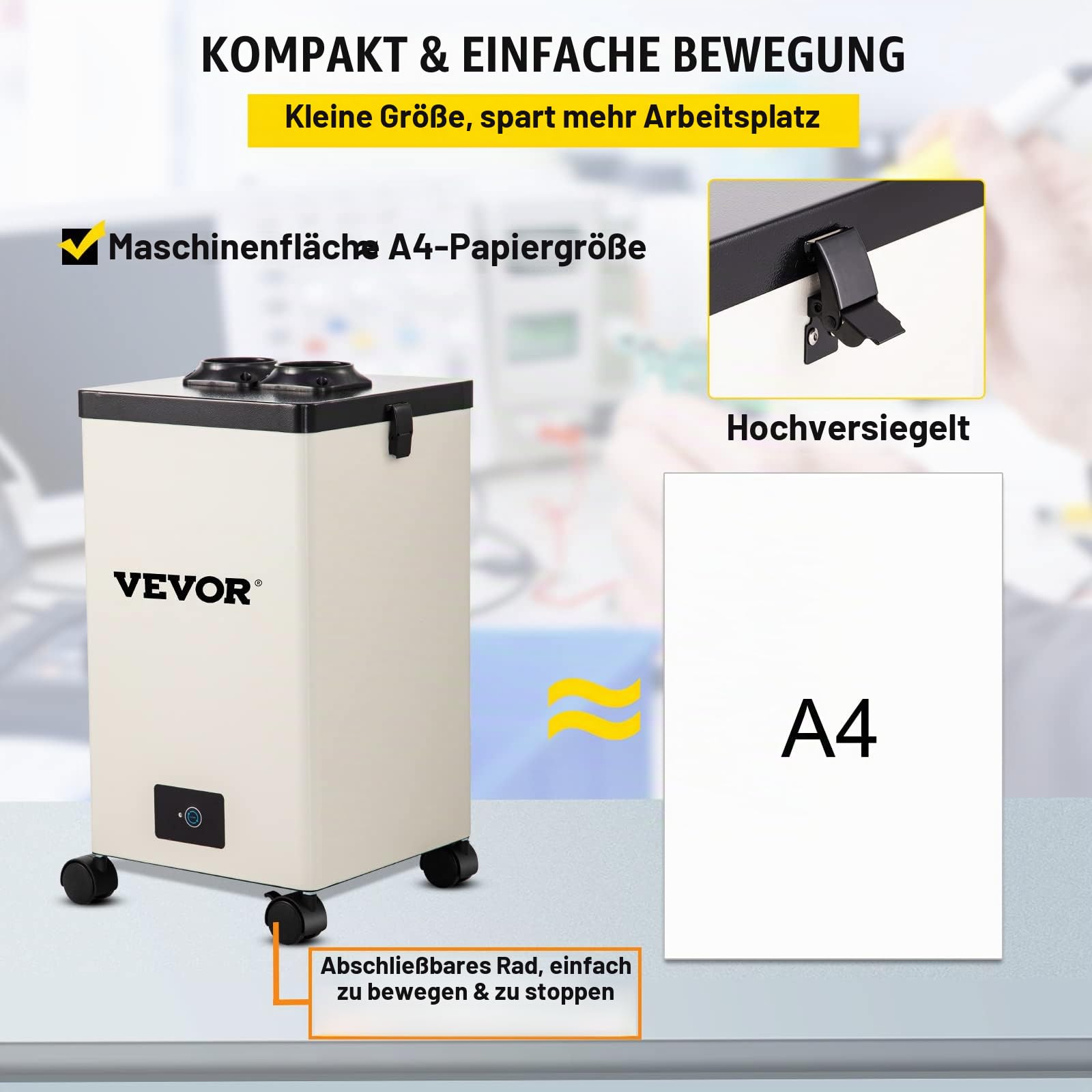 VEVOR Lötrauchabsaugung 150 W Absauger Luftfilter Ventilator Lötdraht Industrie Rauchabzugsfilter für Lötstation Kleine Werkbank 220 V
