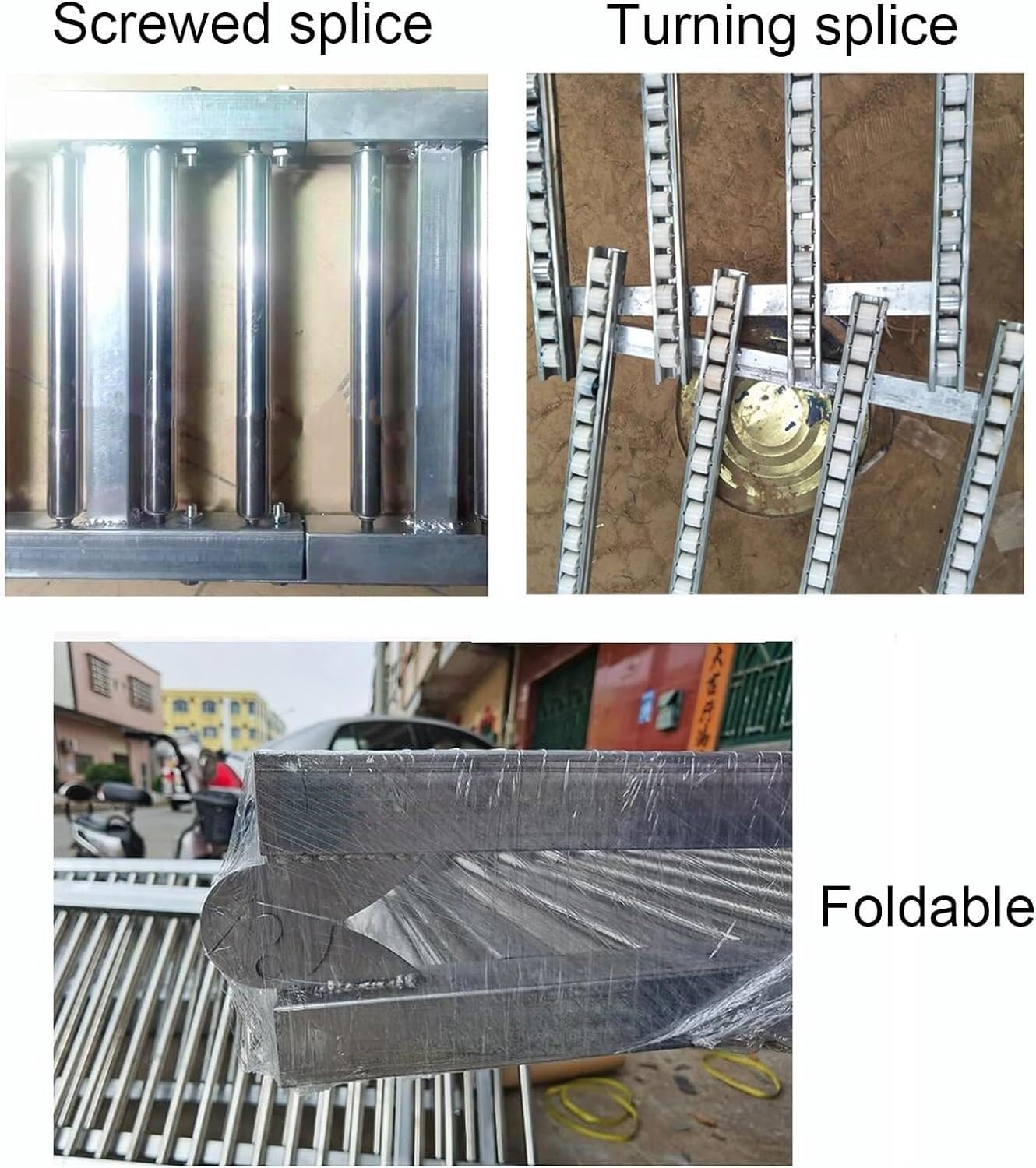 Leichtlast-Schwerkraft-Rollenfördertisch, 100 cm, antriebsloser Güterumschlag, 4-Schlitten-Design für Lagerhallen, effizienter Materialtransport, ideal für Logistik und Versand