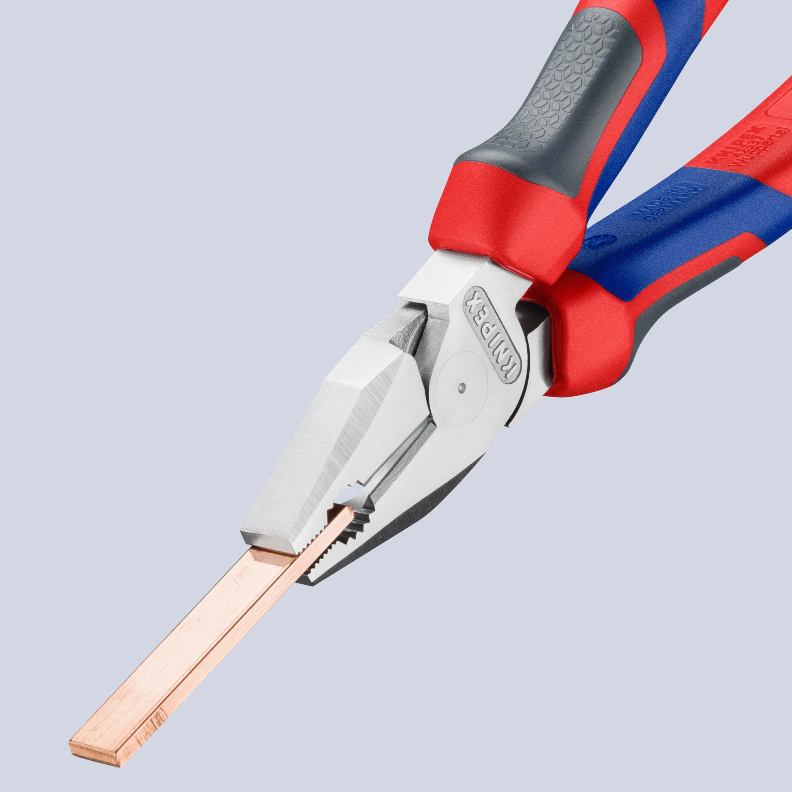 KNIPEX Szczypce uniwersalne o zwiększonym przełożeniu chromowany z rękojeściami Comfort 180 mm, 02 05 180