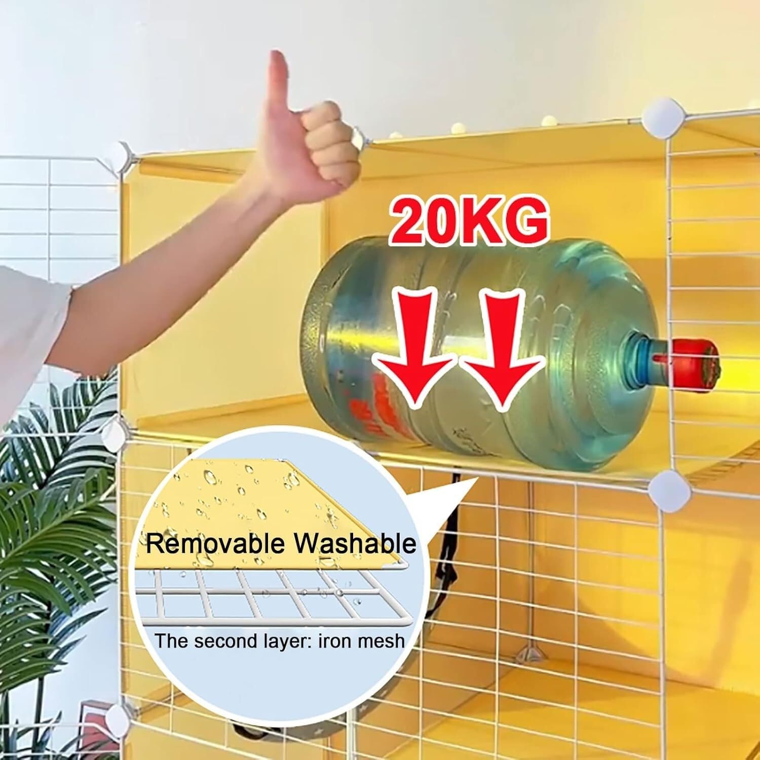 Belüftung DIY-Haustiergehege – zerlegbar, Spielbereich(75x49x73cm)