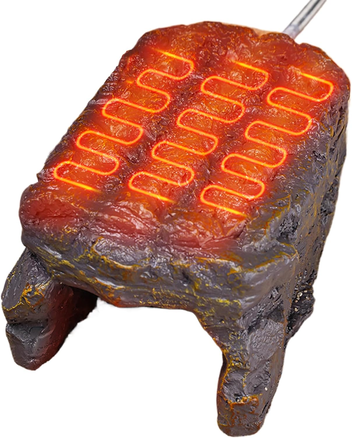 Reptile Cave - Heated Reptile Caves, Resin Rock Basking, Natural Look Habitat Decor | 5.91 Inch, Reptiles Heating Rock for Gecko Snake Lizard Turtle, Tank Heating Accessory, 1*Pc