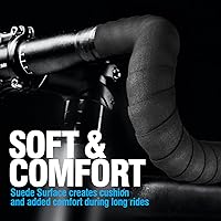 Vista 3 de MARQUE Cinta para manillar de bicicleta de carretera, barra de mango de bicicleta de carretera para barras de caída con tapones finales - 2