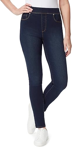 Gloria Vanderbilt Womens Avery Slim Pull on Pant Petite