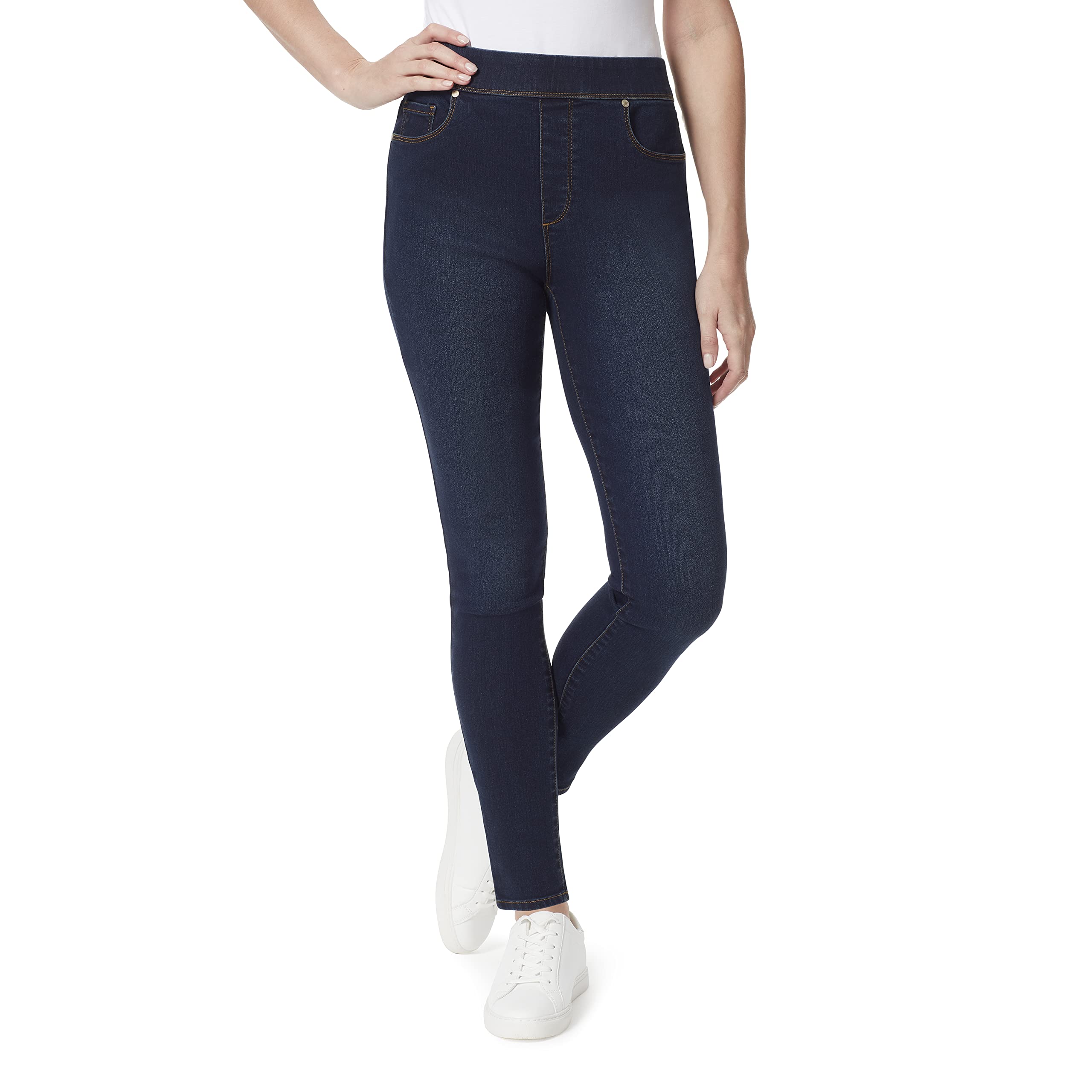 Gloria Vanderbilt Womens Avery Slim Pull on Pant Castlewood 10 Short