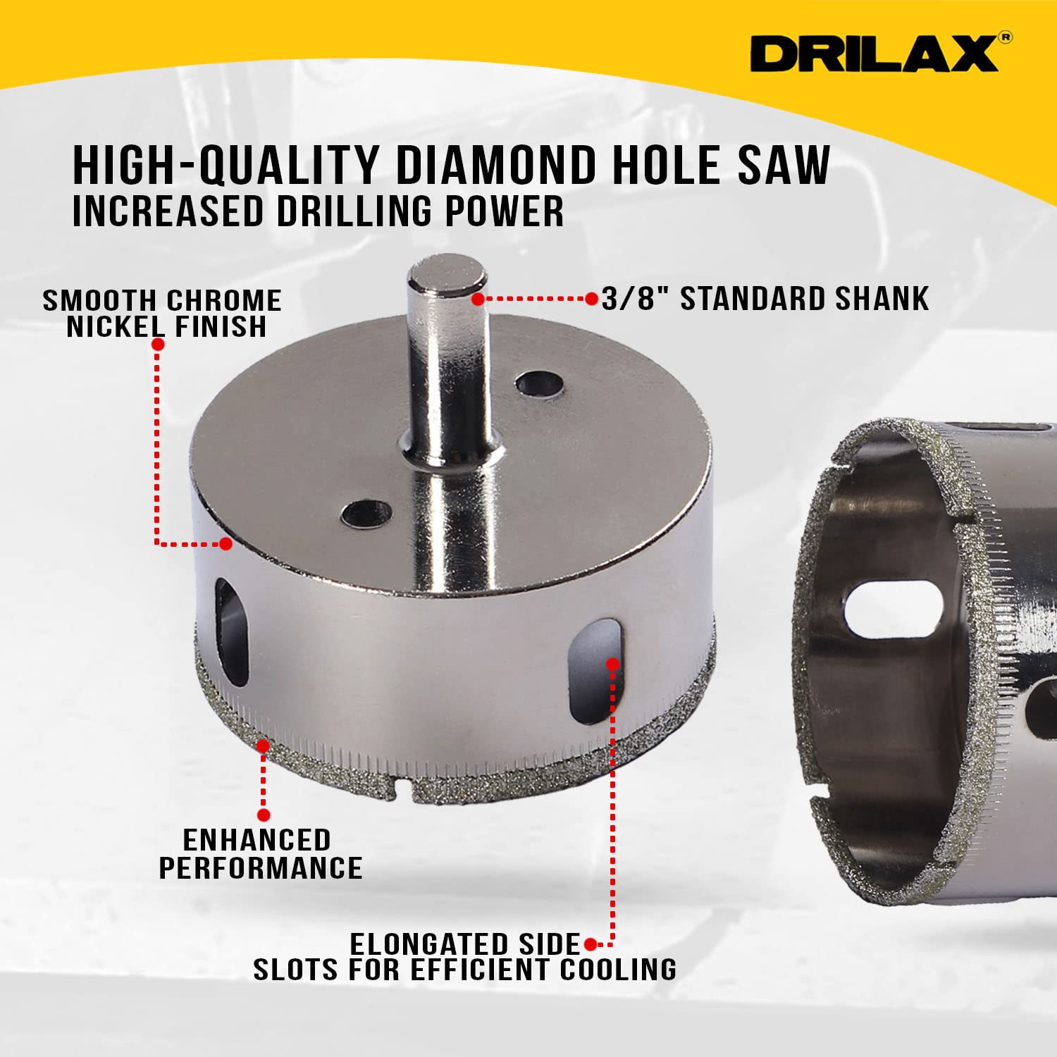 Rеvіеw Dіѕсоunt Drilax 2 3/4 inch Diamond Drill Bit Hole Saw Ceramic Porcelain Tiles Glass Granite Quartz 2.75 2-3/4 Single Pack Suреr Sаlе 🛒 Drilax 2 3/4 inch Diamond Drill Bit Hole Saw Ceramic Porcelain Tiles Glass Granite Quartz 2.75 2-3/4 Single Pack