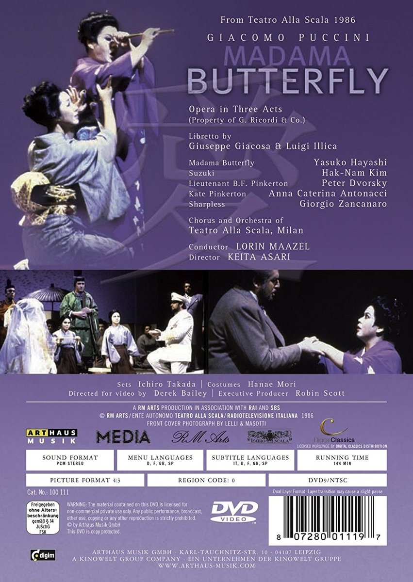 Giacomo Puccini - Madama Butterfly [Reino Unido] [DVD]