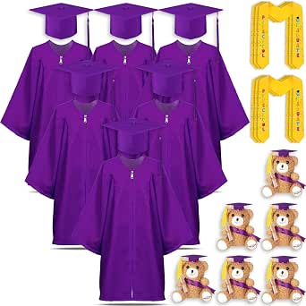 Unittype 24 Pcs Preschool Graduation Gown Graduation Cap with Tassel ...