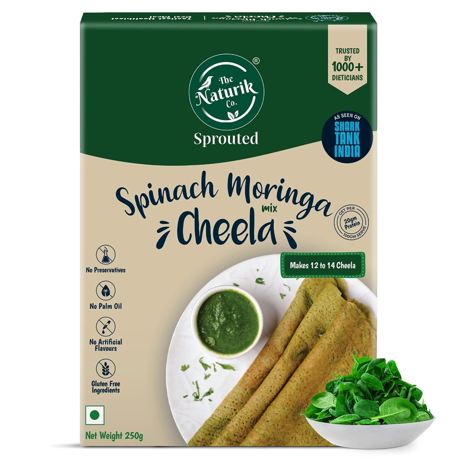 The Naturik Co. Spinach Moringa Cheela Mix