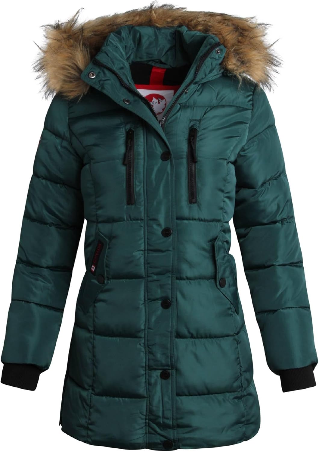 CANADA WEATHER GEAR Girls Winter Jacket – Long Length Quilted Bubble Puffer Parka – Heavyweight Weather Resistant Coat (7-16)