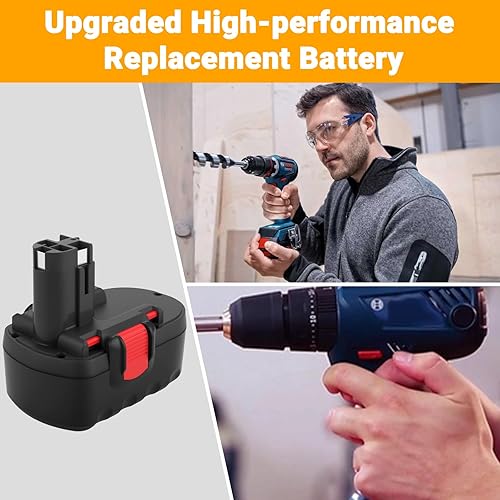 Miniatura 5 de Joiry Batería Ni-MH de repuesto de 18 V 3000 mAh compatible con Bosch BAT025 BAT026 BAT160 BAT180 BAT181 BAT189 Bosch Power Tools Batería