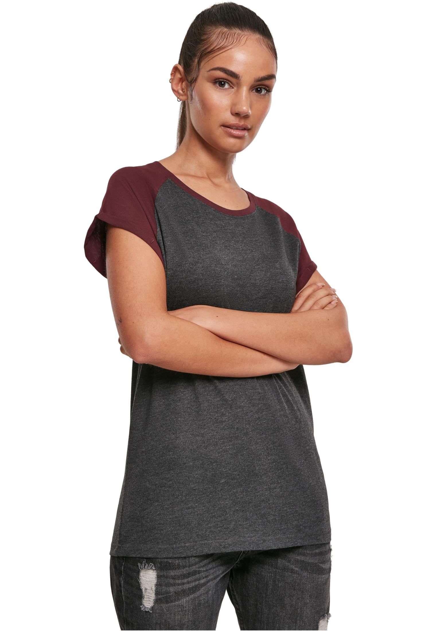 Urban Classics Contrast Raglan Tee Ladies T-Shirt – Raglan-Tee mit farblich abgesetzten Ärmeln