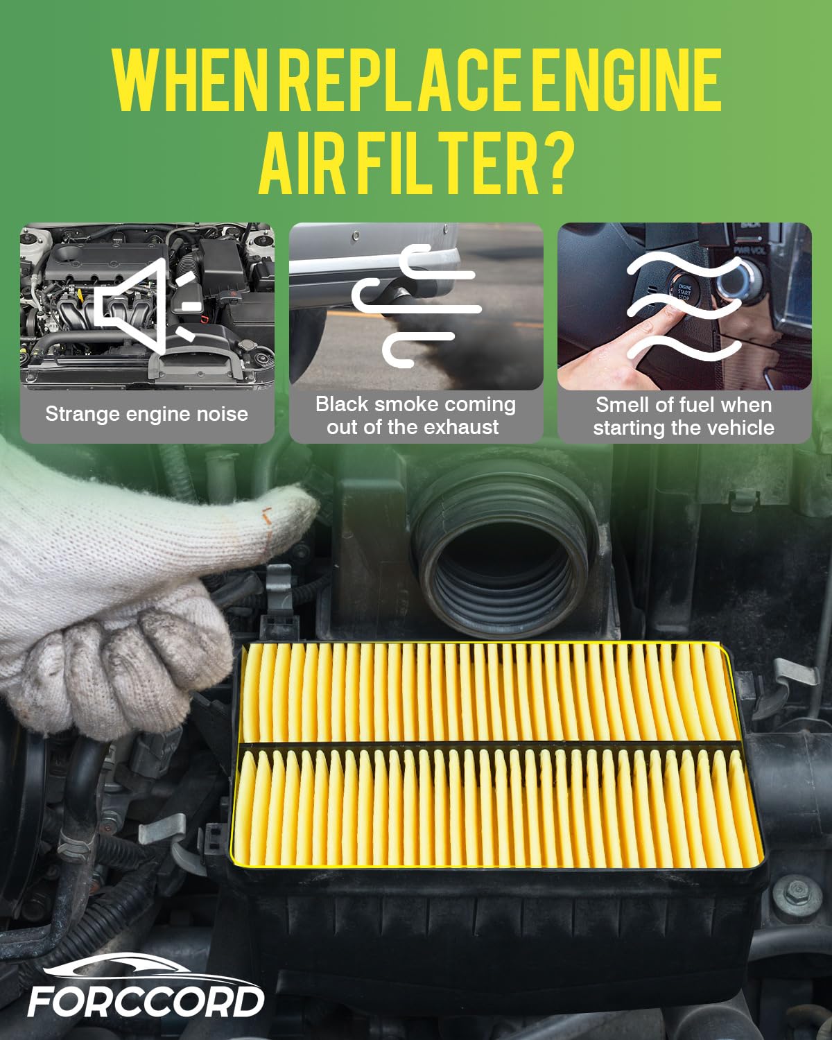 Engine Air Filter For Nissan Rogue 2014-2020 & Rogue Sport 2017-2021 – OEM 16546-4BA1A