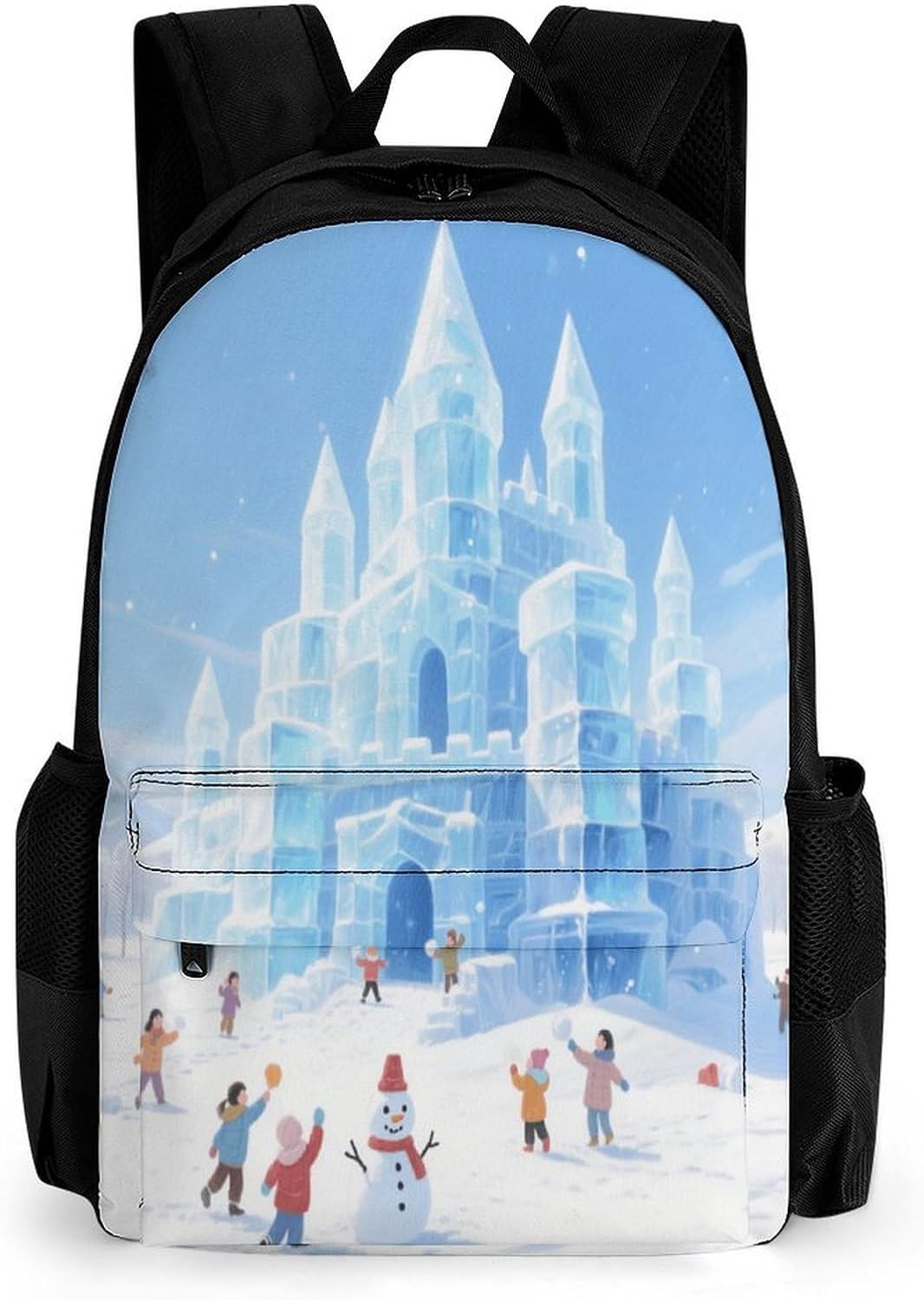 Ice Castle Backpack Daypack Travel Backpack | Lightweight Casual Laptop Backpack for Women Men Aesthetic Travel Bag for Weekender Business Hiking Outdoor