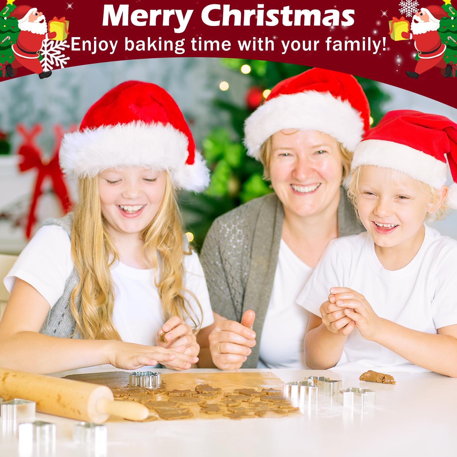 Découpe Sablés Noël Emporte-Pièces Noël En Acier Inoxydable - Lot De 20 Formes (Père Noël, Flocon, Arbre...) - Pour Biscuits Et Sablés Ustensile Pâtisserie Cuisine