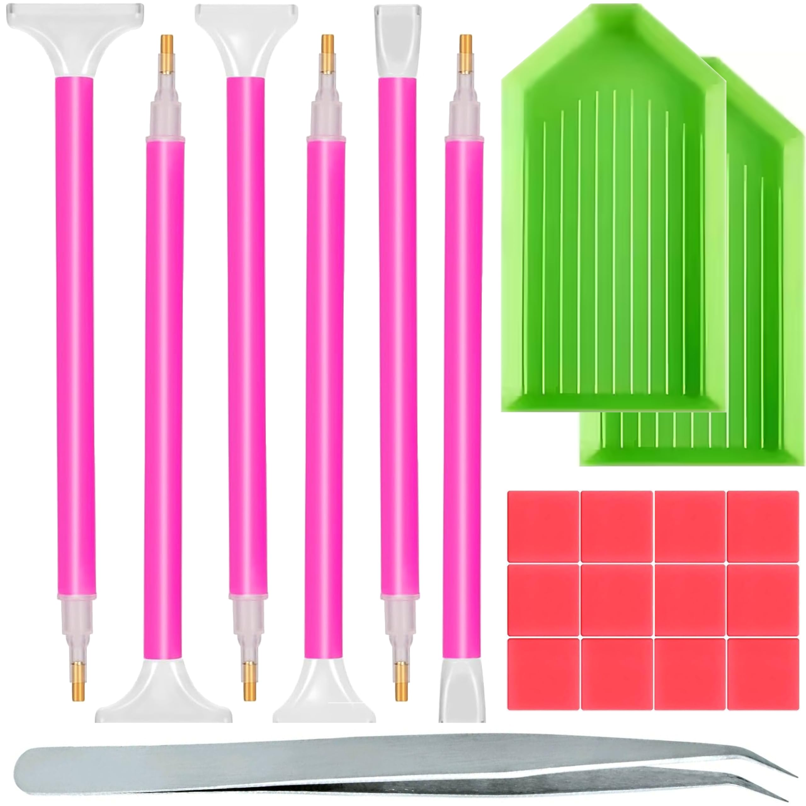 INDIKONB Diamond Painting Tool Kit with 5D Diamond Art Accessories, Multi Tip Diamond Painting Pen Set, Diamond Painting Tray Tweezers Storage Box for Diamond Embroidery and Gem Art Craft-image-32