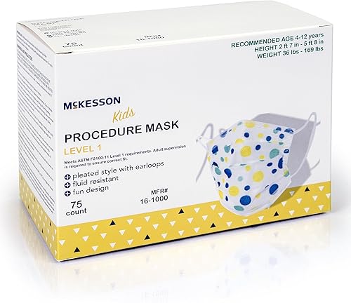Miniatura 8 de McKesson Pediatric Procedure Mask Child Size Pleated 16-1000