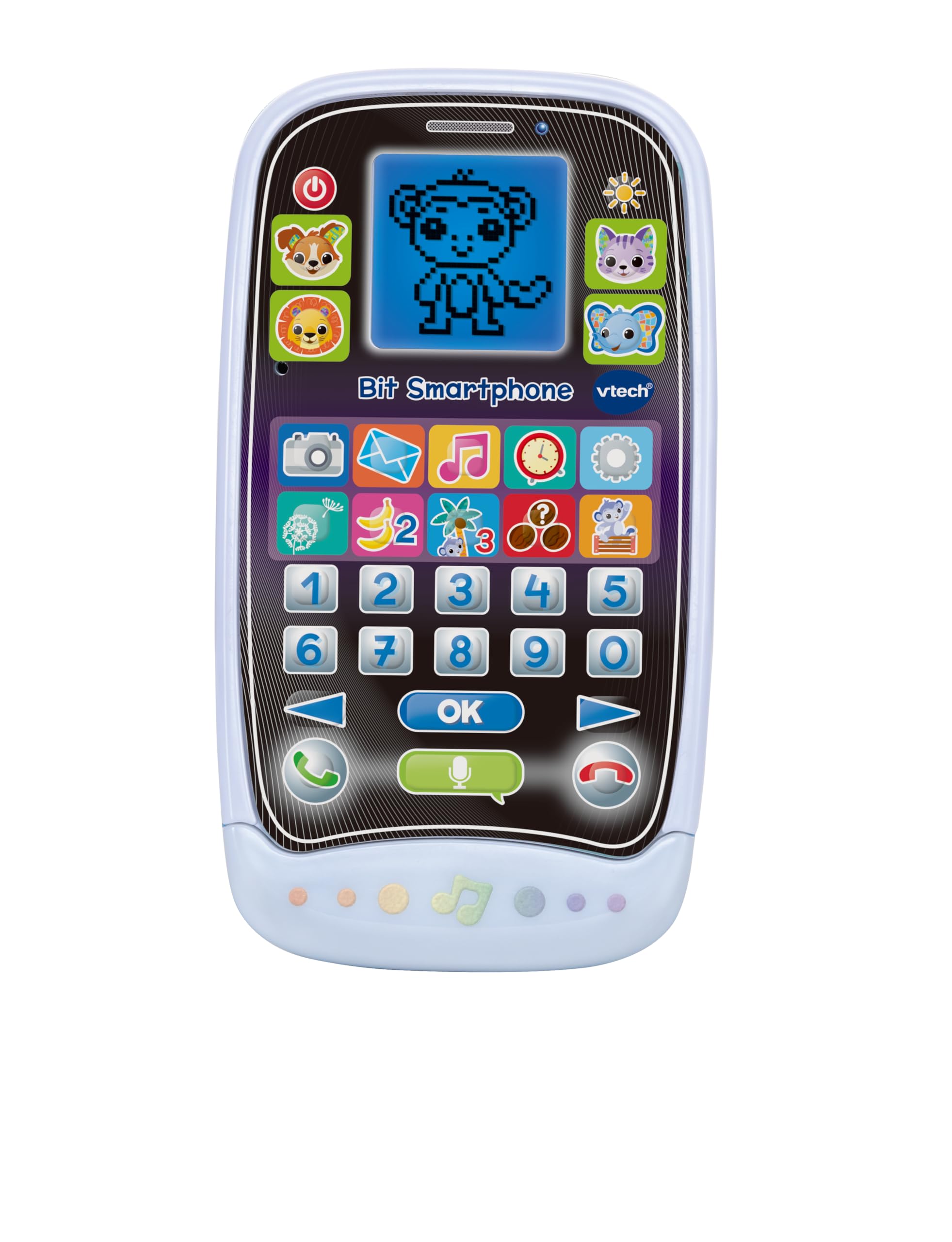VTech bit Smartphone, teléfono Educativo para niños, 10 Juegos y Actividades, Smartphone Infantil con reconocimiento de Voz y Pantalla retroiluminada, Idioma Italiano, Pilas Incluidas, 2-6 años