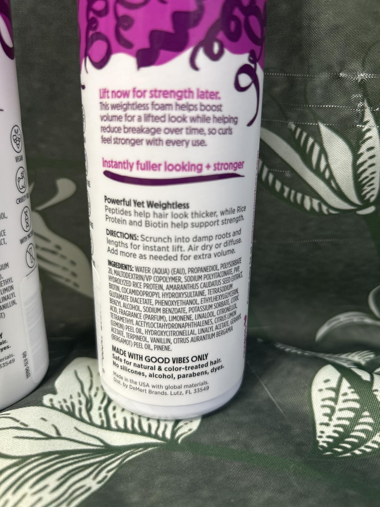 Not Your Mother's Curl Talk Instant Lift Root Hair Spray and Strengthening Volume Foam (2-Pack) - Powered by Biotin, Peptides, and Rice Protein - For Curly Hair Types