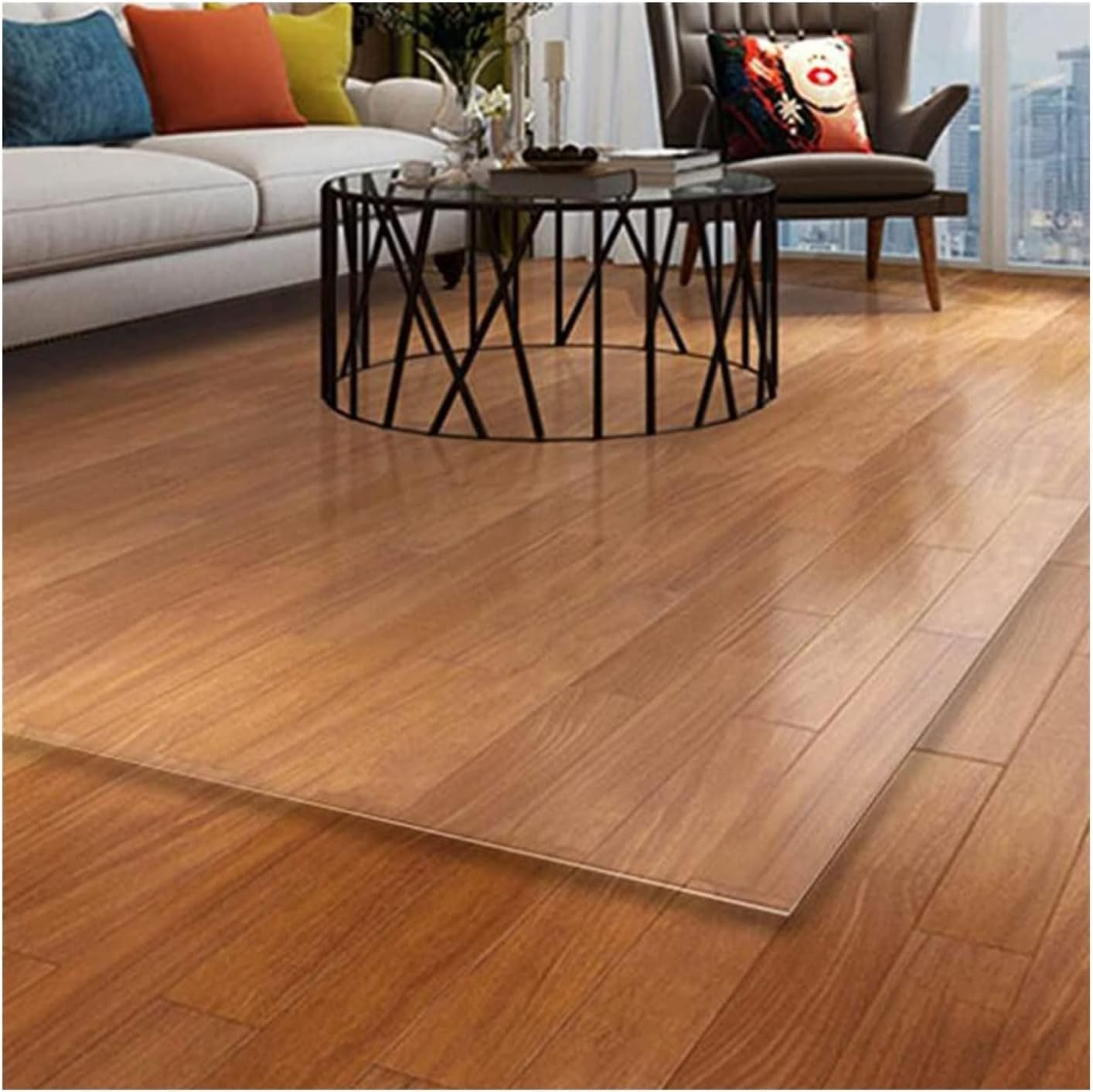 Tappetino trasparente per sedie per paviment Copri scrivania trasparente, tappetino da tavolo in plastica PVC, tappetino protettivo for pavimento in legno, tappeto in plastica PVC impermeabile m