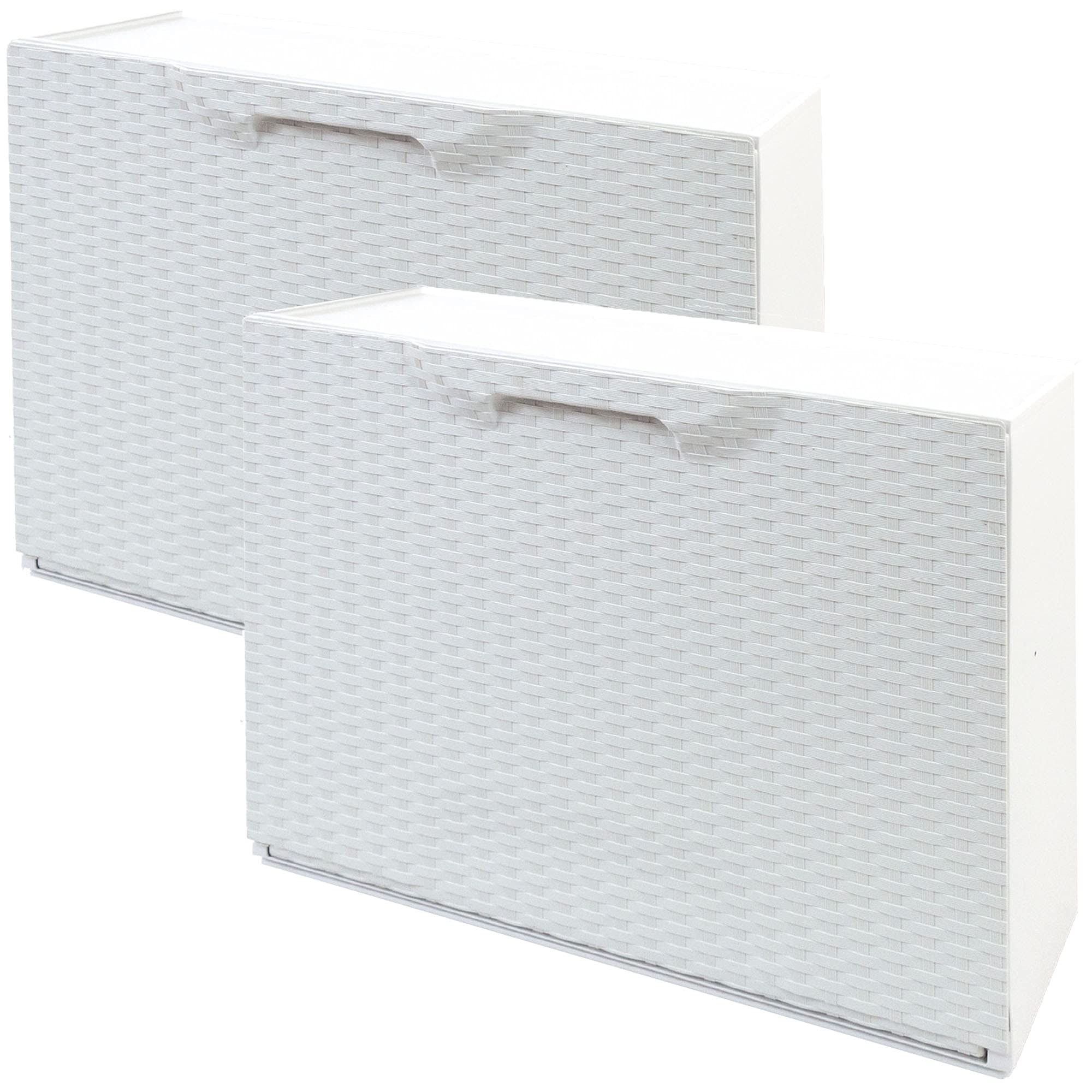 WELL HOME Confezione Da 2 Scarpiere - Colore Bianco, Pratiche E Funzionali Per L'Ingresso - 3