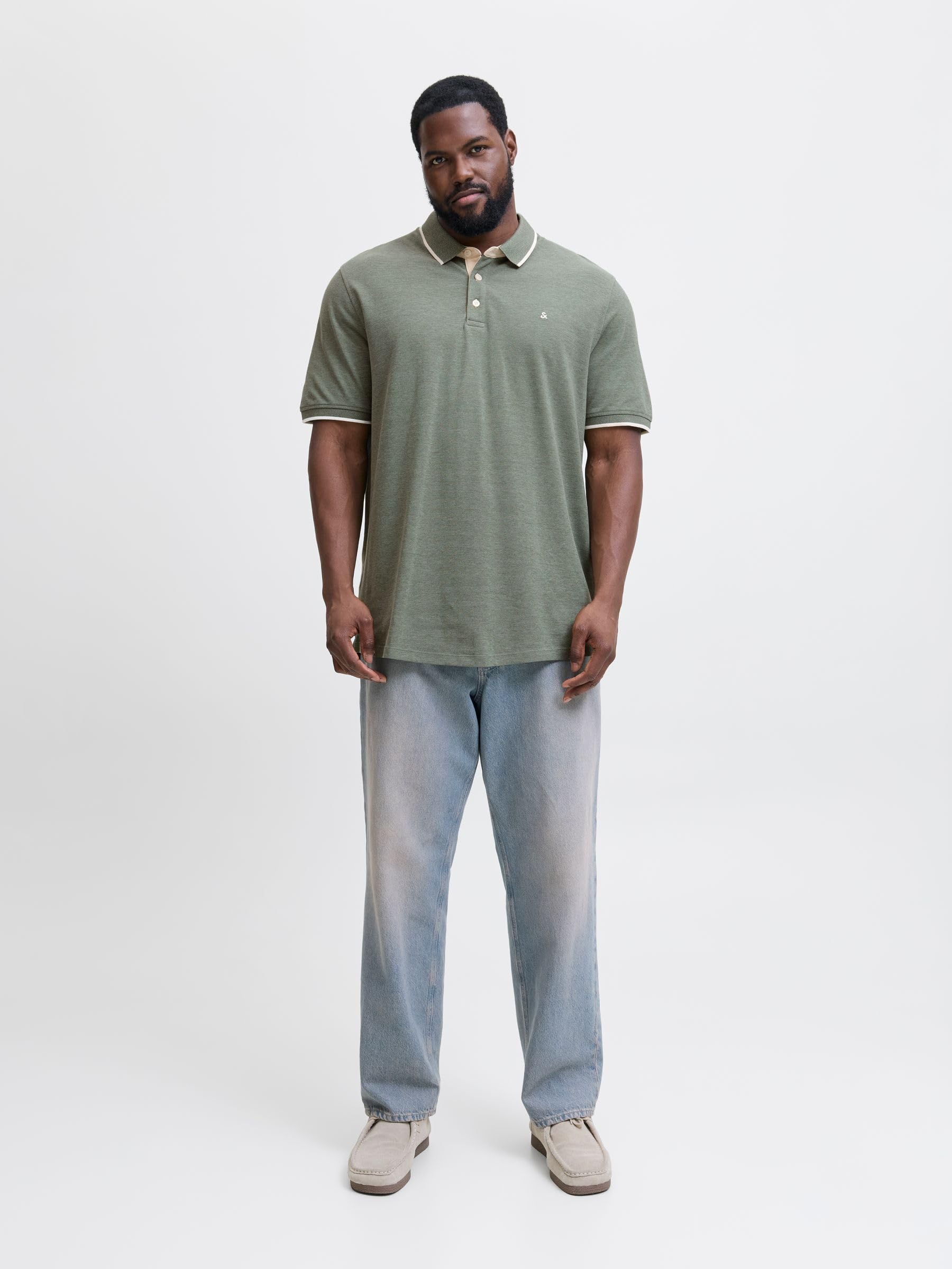 JACK & JONES Polo Plain Shirt Collar Polo